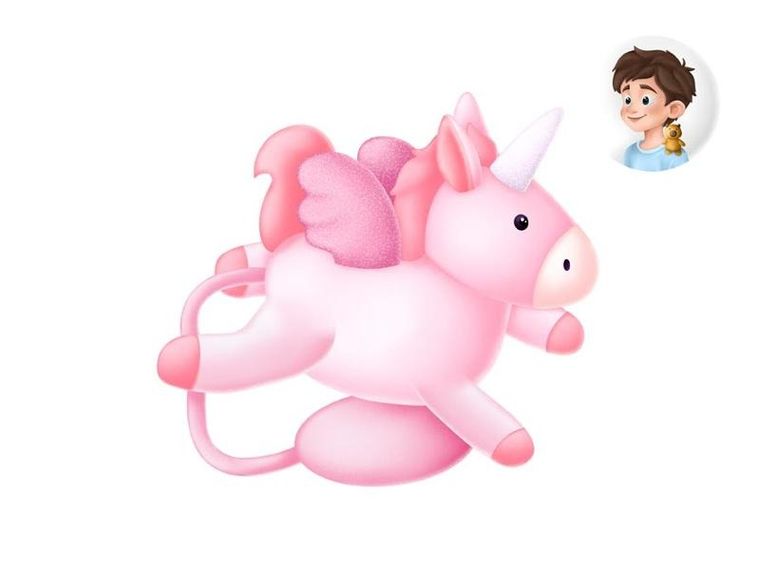 MFP, Gifty, maskotka magnes, Jednorożec