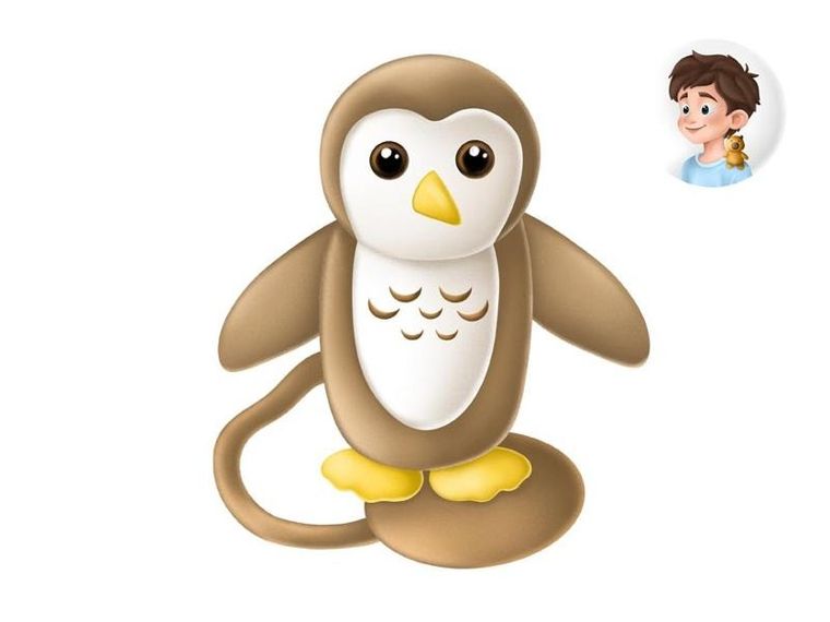 MFP, Gifty, maskotka magnes, Sowa