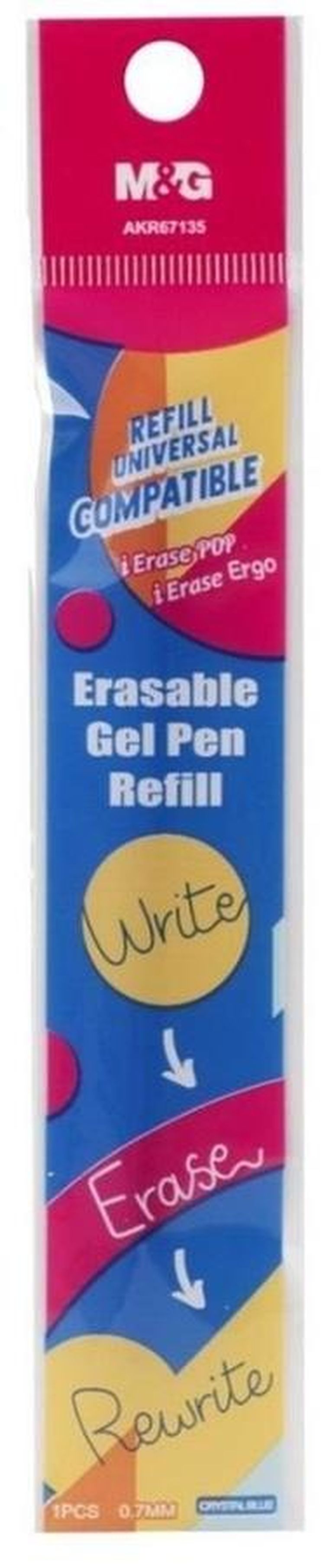 M&G, Ergo, wkład do długopisu, niebieski, 0,7 mm