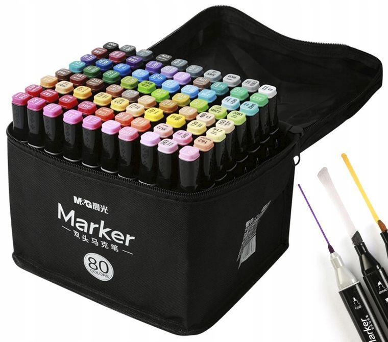 M&G, marker artystyczny, dwustronny, 80 kolorów