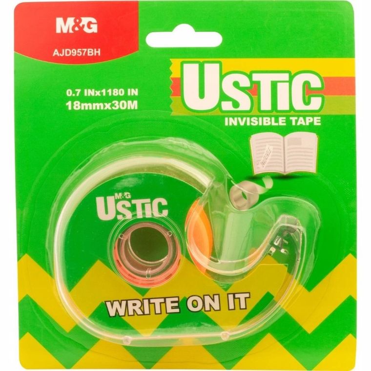 M&G, taśma klejąca, transparentna, z podajnikiem, 1 szt.