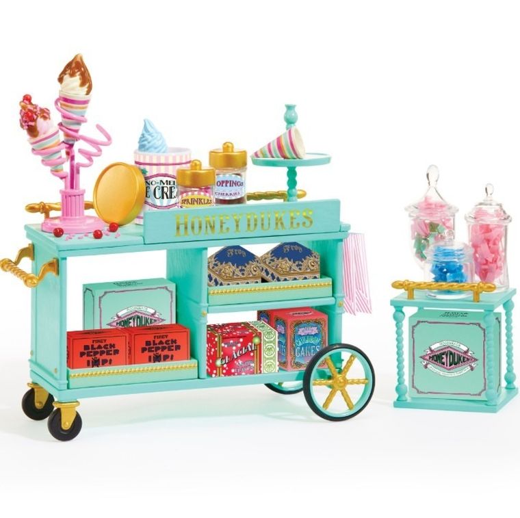 MGA's Miniverse, Make It Mini, Harry Potter, Honeydukes, zestaw z wózkiem z mini słodyczami