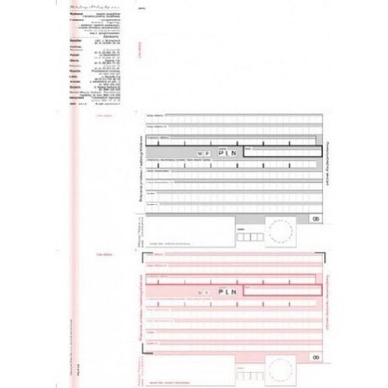 Michalczyk i Prokop Druki, druk A4, polecenie przelewu, wpłata gotówkowa