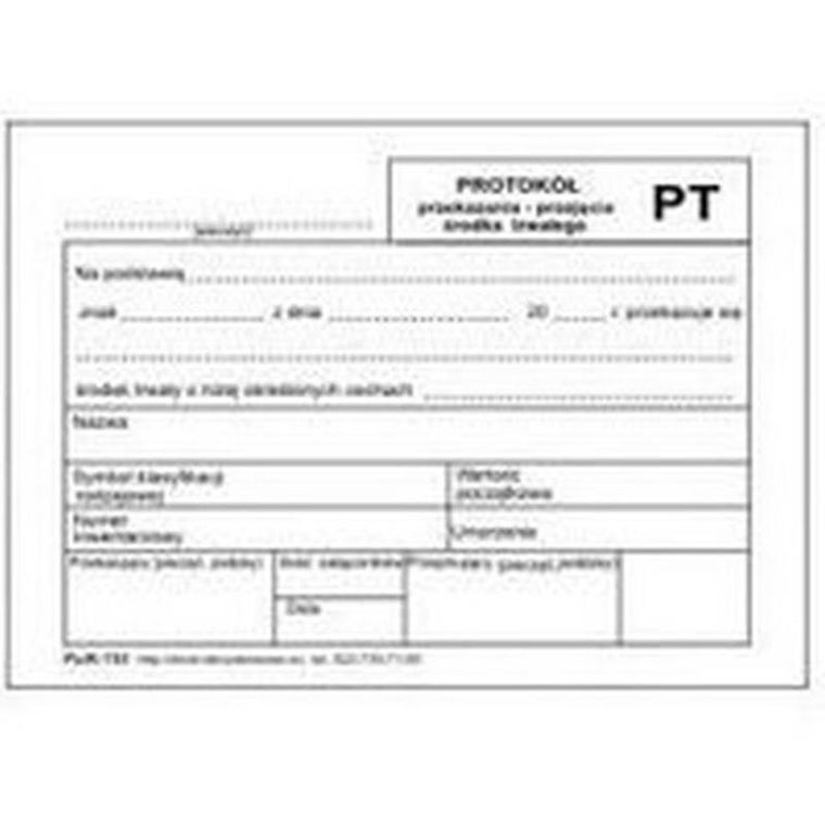 Michalczyk i Prokop Druki, druk A5, ewidencja przebiegu pojazdu