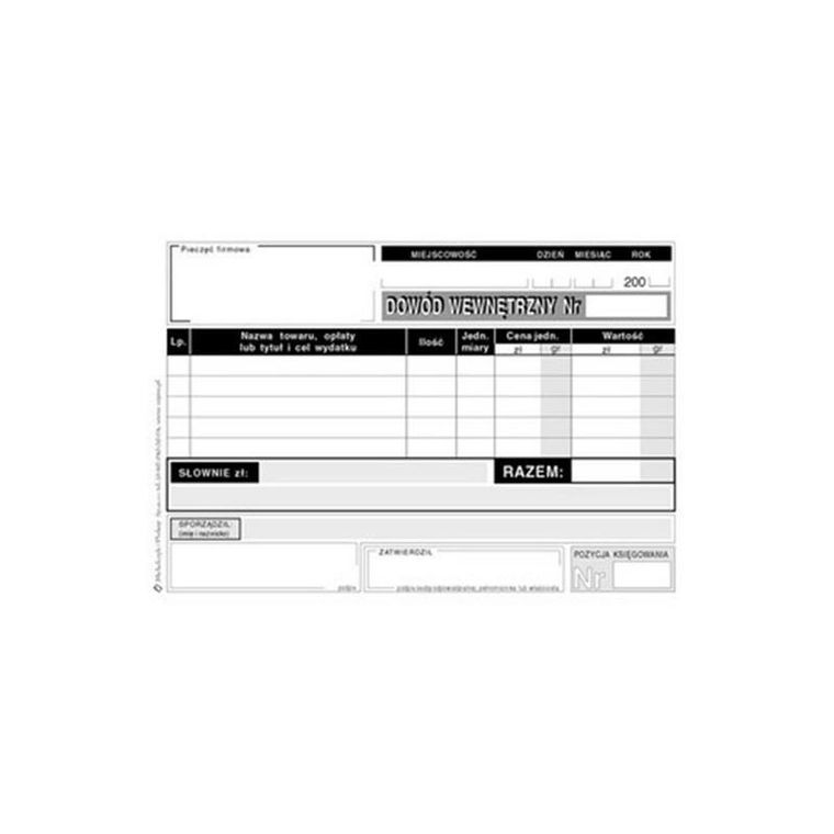 Michalczyk i Prokop Druki, druk A6, dowód wewnętrzny, K-13