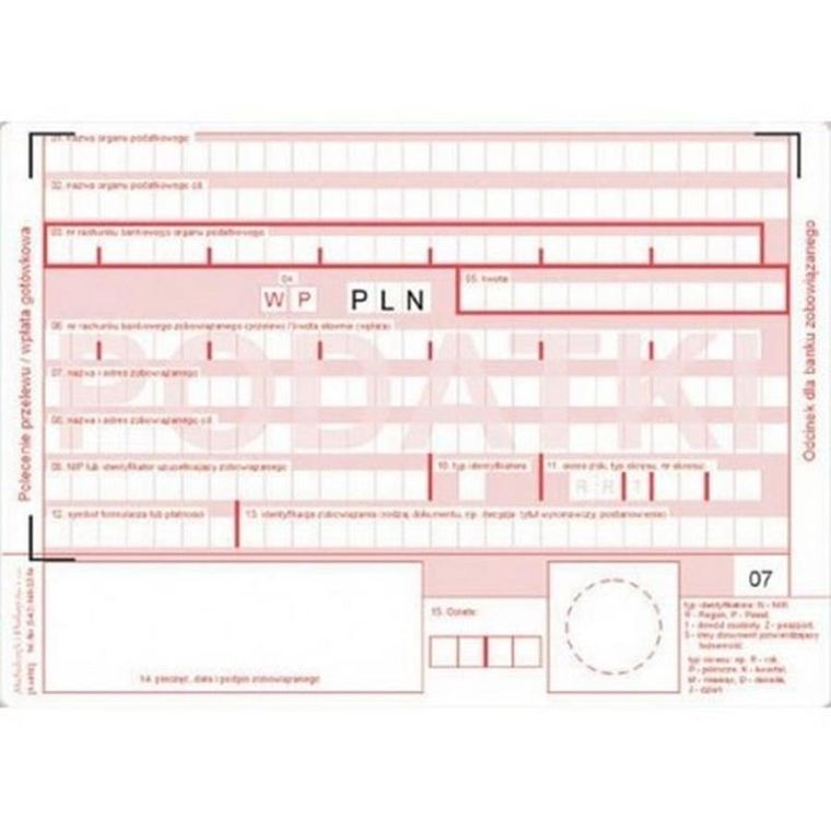 Michalczyk i Prokop Druki, druk A6, podatki, polecenie przelewu, wpłata gotówkowa