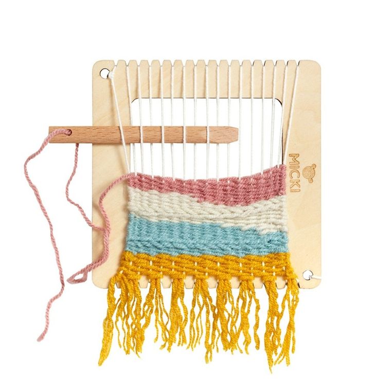 Micki, krosno kwadratowe, ramka do tkania, zestaw kreatywny