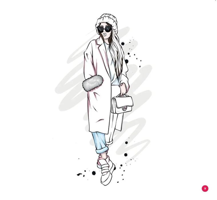 Miejskie modelki do kolorowania. Fashionista