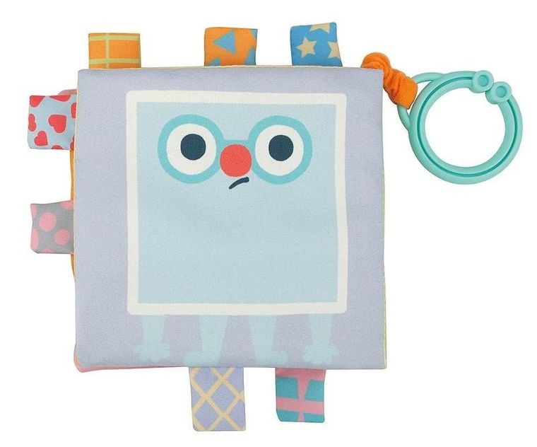 Miękka książeczka dwustronna do zawieszenia na wózku, foteliku, kształty