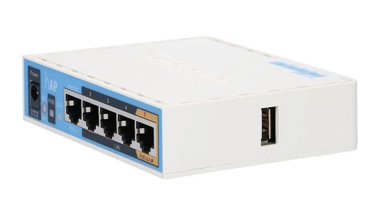 MikroTik, hAP, router WiFi, RB951Ui-2nD, 2,4GHz, 5xRJ45 100Mb/s