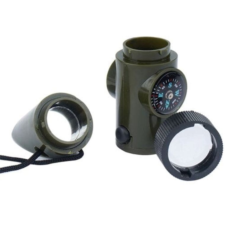 Mil-tec, gwizdek survivalowy 6w1, zielony, 16328401