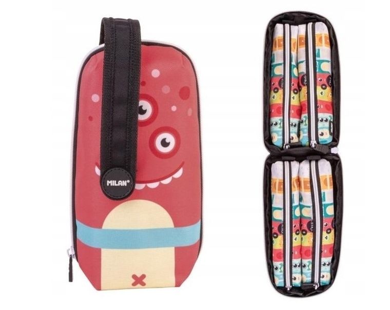 Milan, Aliens, multipiórnik, owalny, 4 piórniki, czerwony