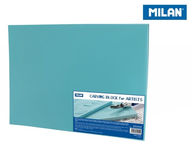 Milan, Artists, blok do linorytu, 30 x 22 cm