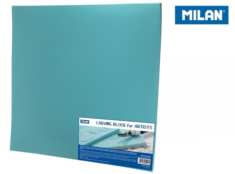 Milan, Artists, blok do linorytu, 30 x 30 cm