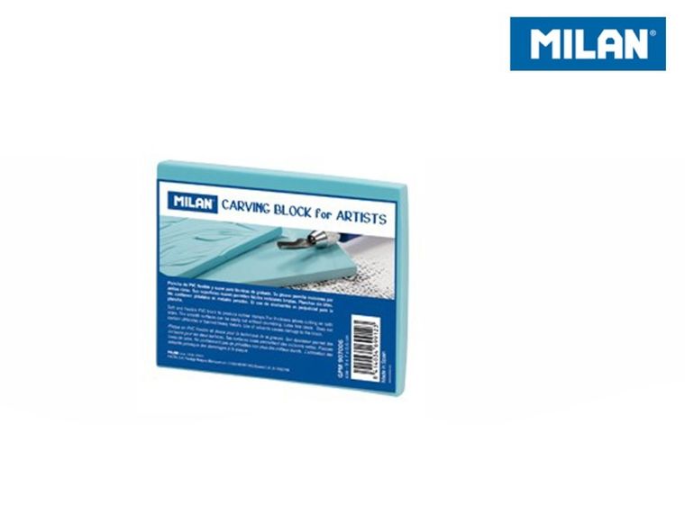 Milan, Artists, blok do linorytu, 9 x 7 cm