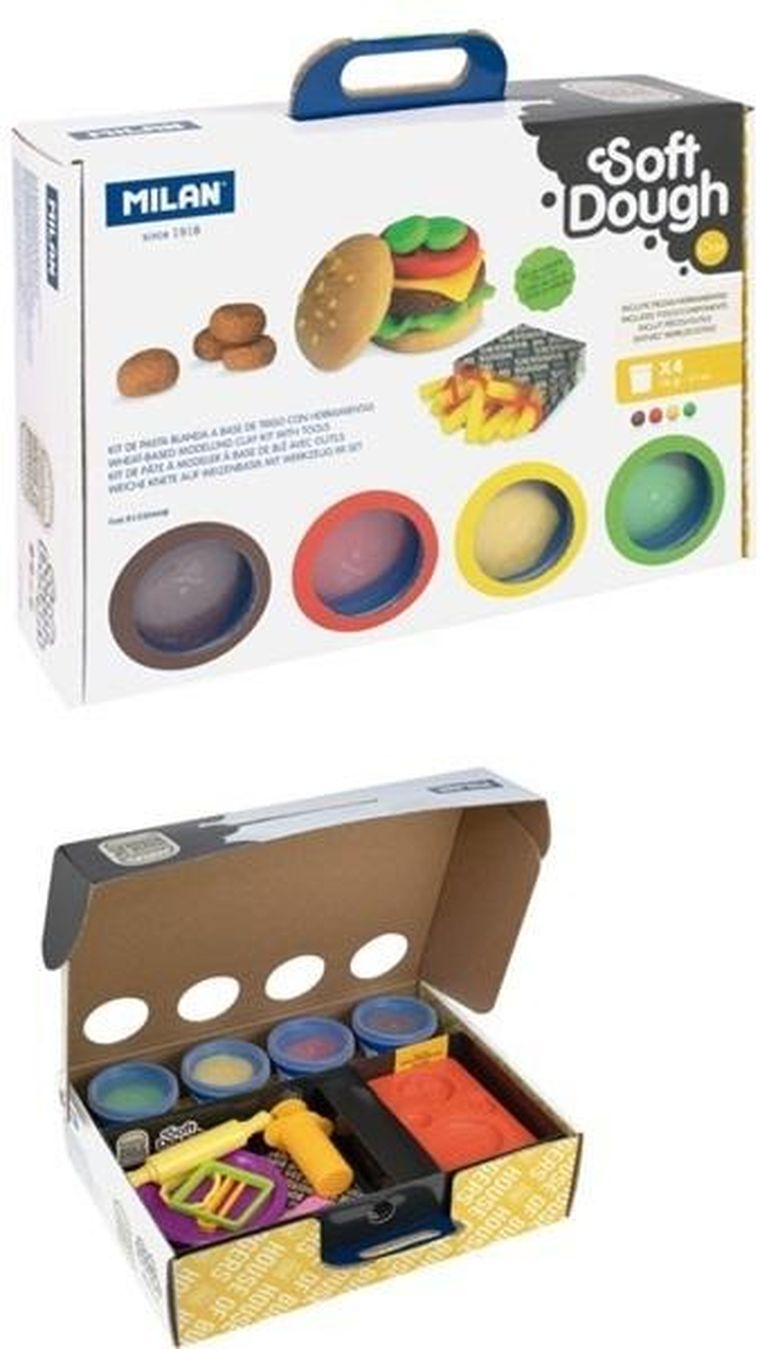 Milan, Burgers, ciastolina z akcesoriami, 4 kolory