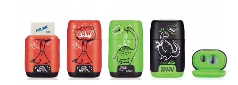 Milan, Compact, Million Years Ago, temperówko-gumka do ścierania, 16 szt.