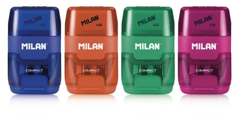 Milan, Compact, temperówko-gumka do ścierania, 1 szt.