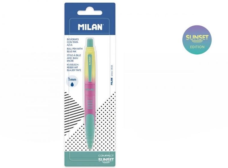 Milan, długopis Compact Sunset, niebieski
