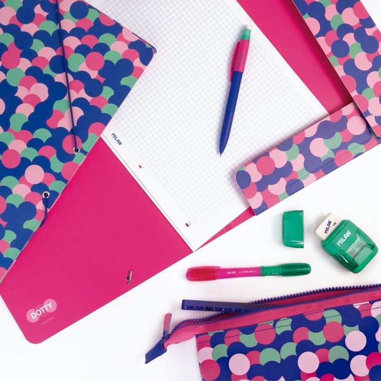 Milan, Dotty, piórnik 3 komorowy