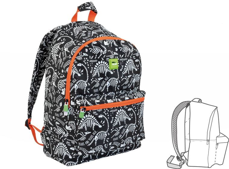 Milan, Million Yeras Ago, plecak szkolny, 20l, czarny