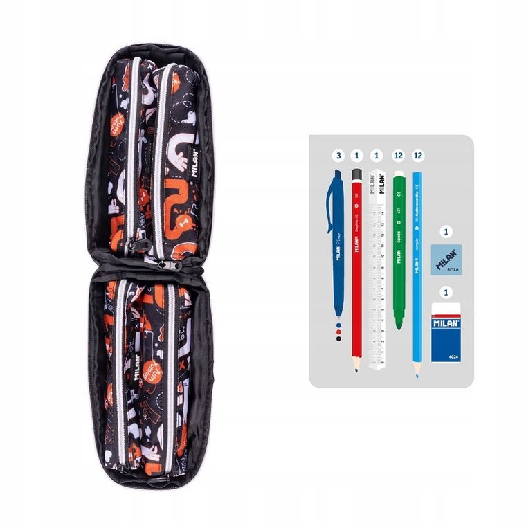 Milan, multipiórnik z 4 saszetkami, z wyposażeniem, Fingers