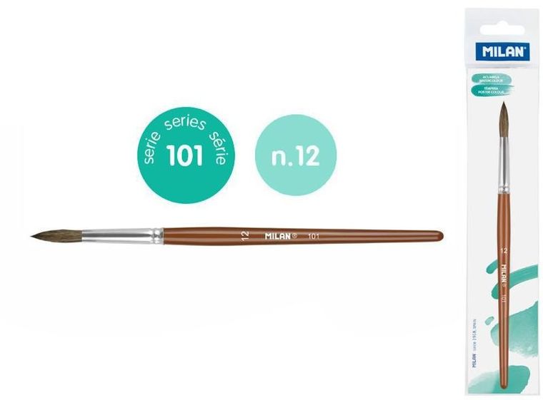Milan, pędzel okrągły, nr 12, seria 101