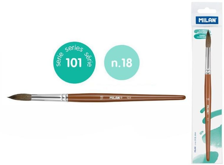 Milan, pędzel okrągły, nr 18, seria 101