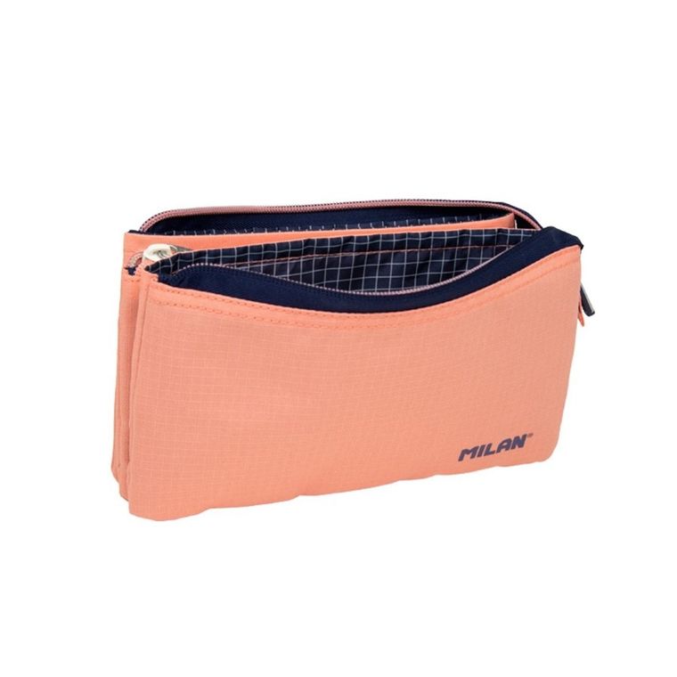 Milan, piórnik, różowy