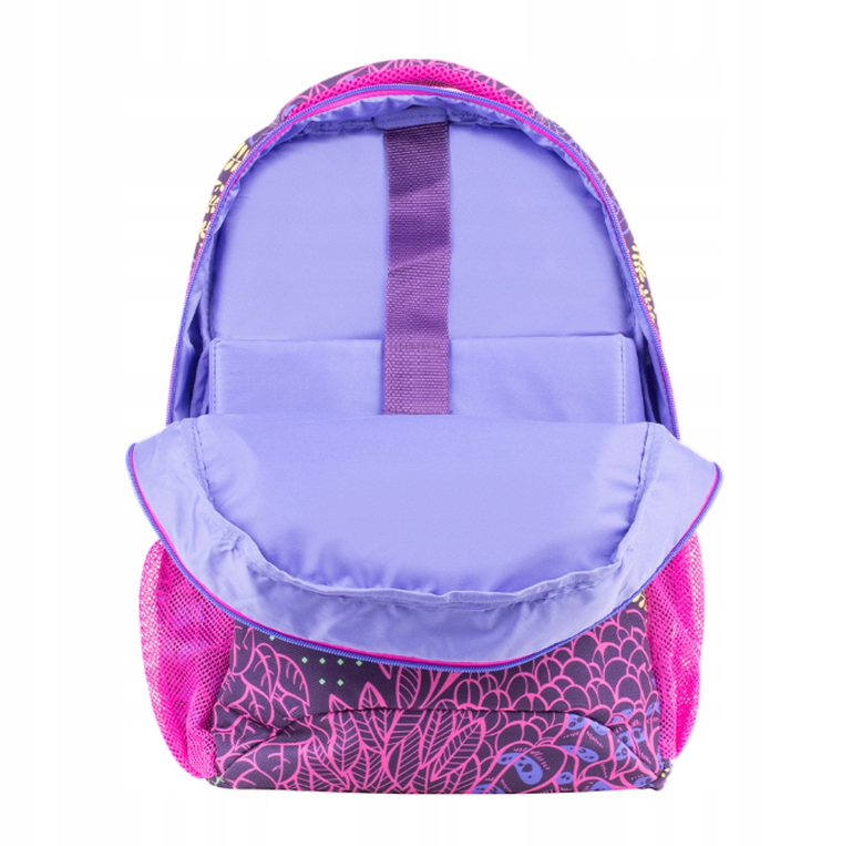 Milan, plecak szkolny, 2-komorowy, Świetliki liliowy
