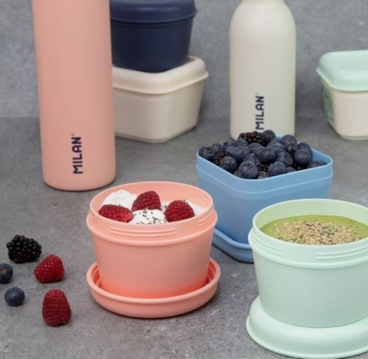 Milan, pojemnik zakręcany, okrągły, miętowy, 0,25 l