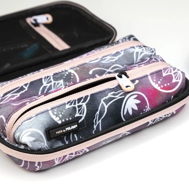 Milan, Sea Flow, piórnik, owalny, róż