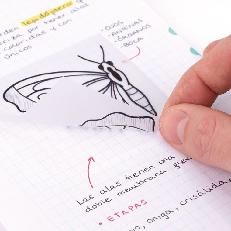 Milan, transparentne karteczki samoprzylepne, 76-76 mm, 50 kartek