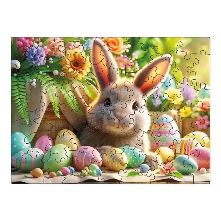 Milliwood, Wielkanocny Zajączek, puzzle drewniane, 50 elementów