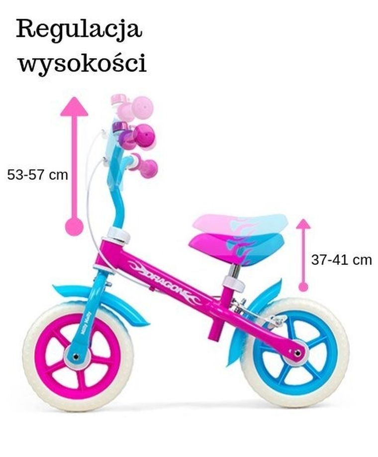 Milly Mally, Dragon, rowerek biegowy z hamulcem, candy
