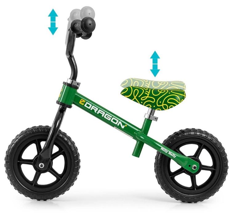 Milly Mally, Dragon, rowerek biegowy, zielony