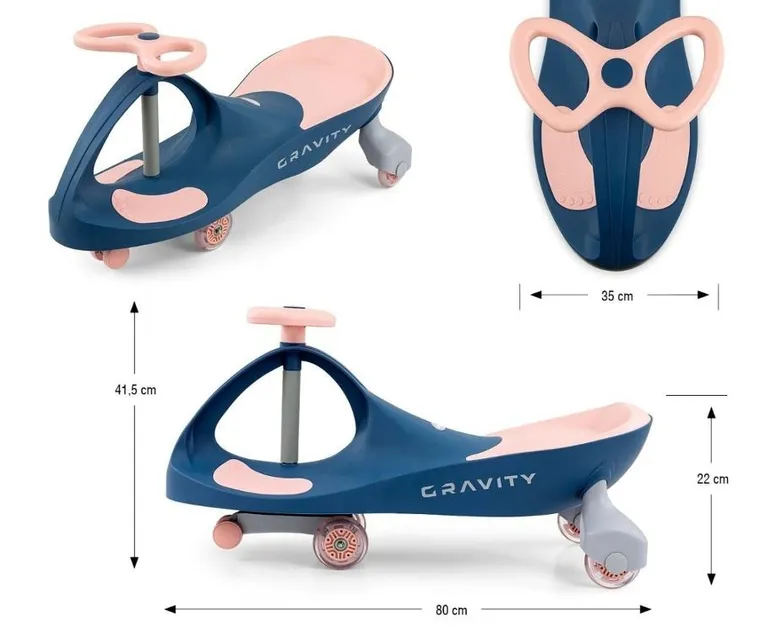 Milly Mally, Gravity, jeździk grawitacyjny, granatowo-różowy