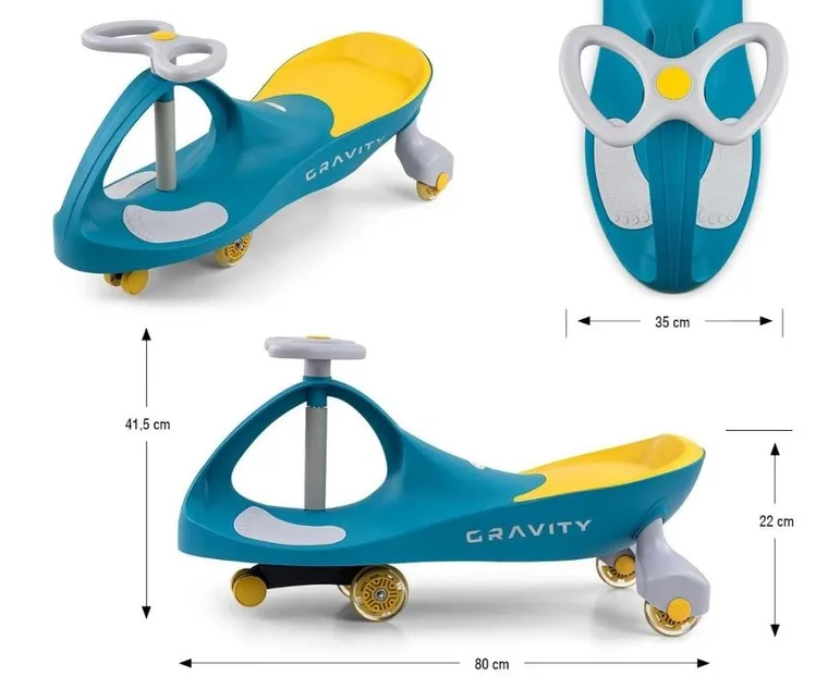 Milly Mally, Gravity, jeździk grawitacyjny, zielono-żółty