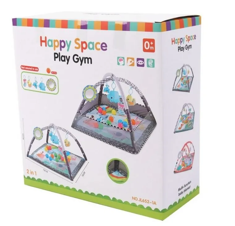 Milly Mally, TinyMini, mata edukacyjna 2w1, kojec z piłkami