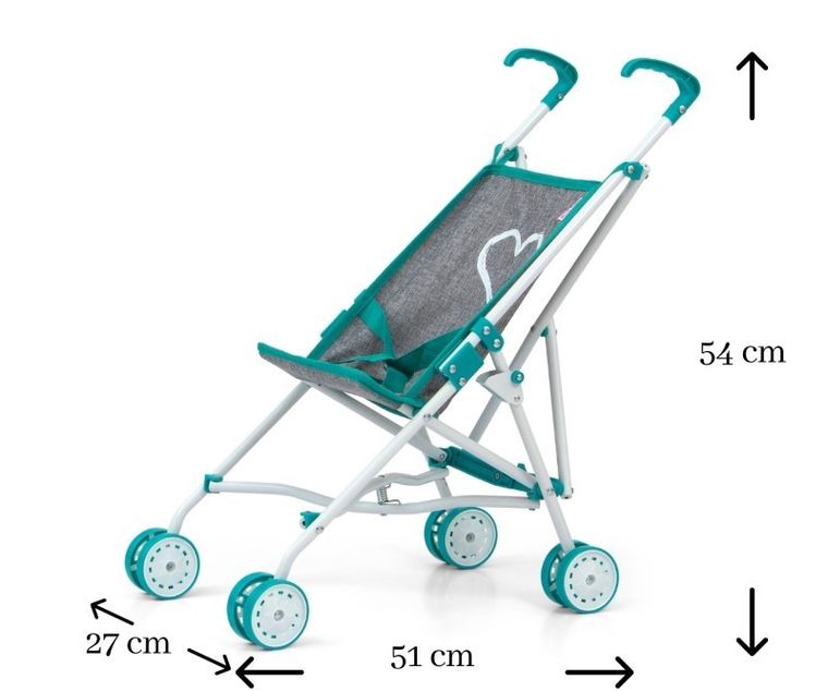Milly Mally, wózek dla lalek, Julia Prestige Mint