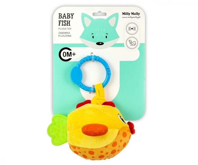 Milly Mally, zawieszka pluszowa, Rybka, żółta