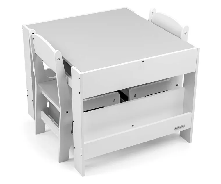 Milly Mally, zestaw mebli, stolik i dwa krzesełka, Sven White