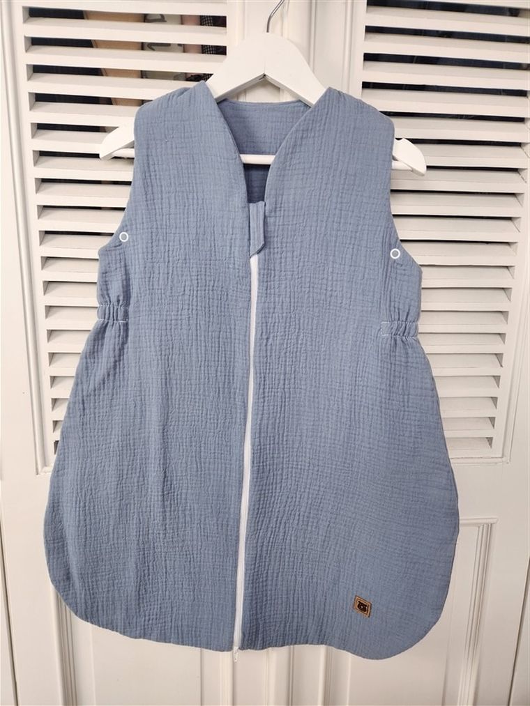 MimiNu, AVI, całoroczny śpiworek do spania, muślin, jeans, TOG 2-2.5, 3-12m