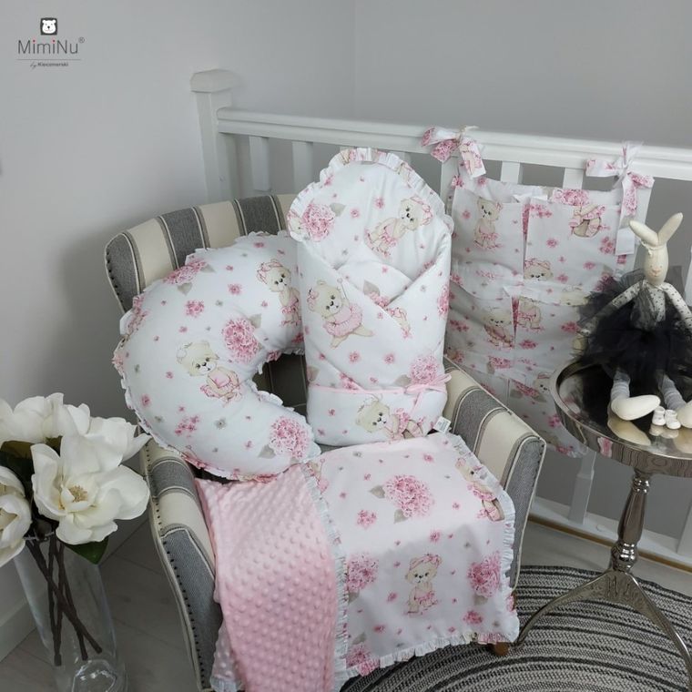 MimiNu, Baletnica, kocyk minky, różowy, 75-100 cm