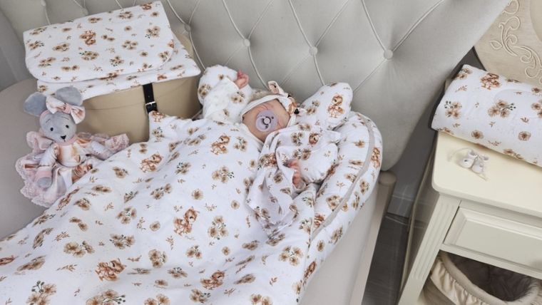 MimiNu, Bunny, Kaczuszki, poduszka z uszami, beż