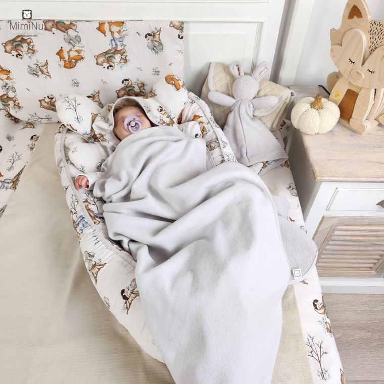 MimiNu, Czas na zabawę, okrycie kąpielowe termofrotte, beż, 100-100 cm