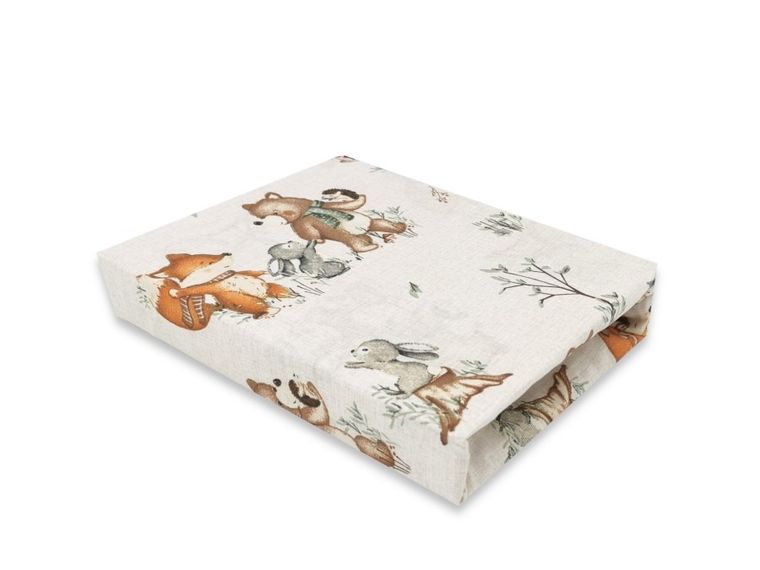 MimiNu, Czas na zabawę, prześcieradło do kołyski/dostawki, 40-90 cm