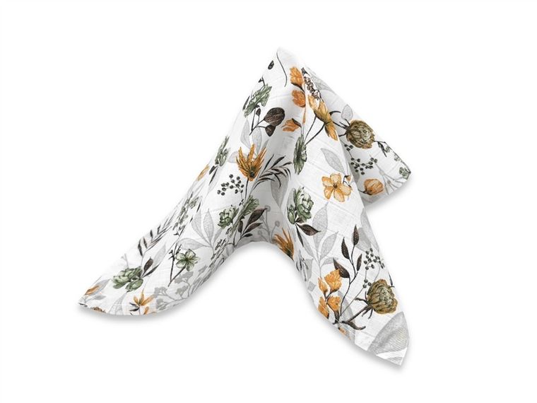 MimiNu, Duo, Botanika, pielucha muślinowa, 30-30 cm, 2 szt.