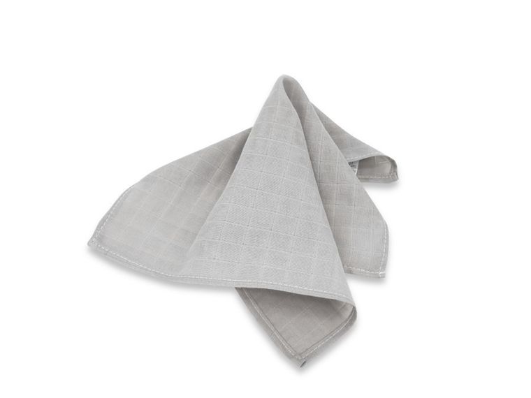 MimiNu, Duo, pielucha muślinowa, szary, 30-30 cm, 2 szt,