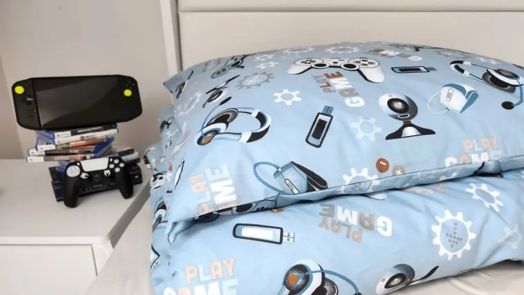 MimiNu, Gamer, 2-częściowy komplet pościeli, 140-200 + 70-80 cm